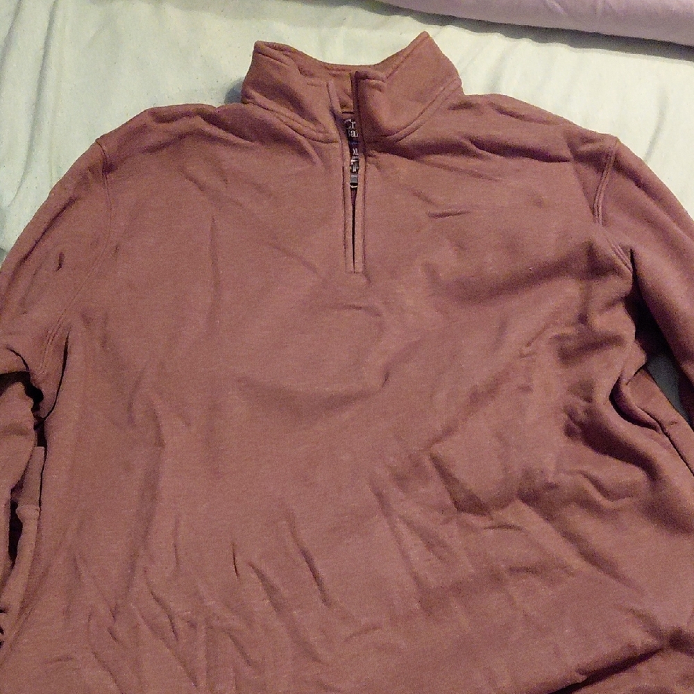 Croft & Barrow Brown Quarter-Zip Pullover